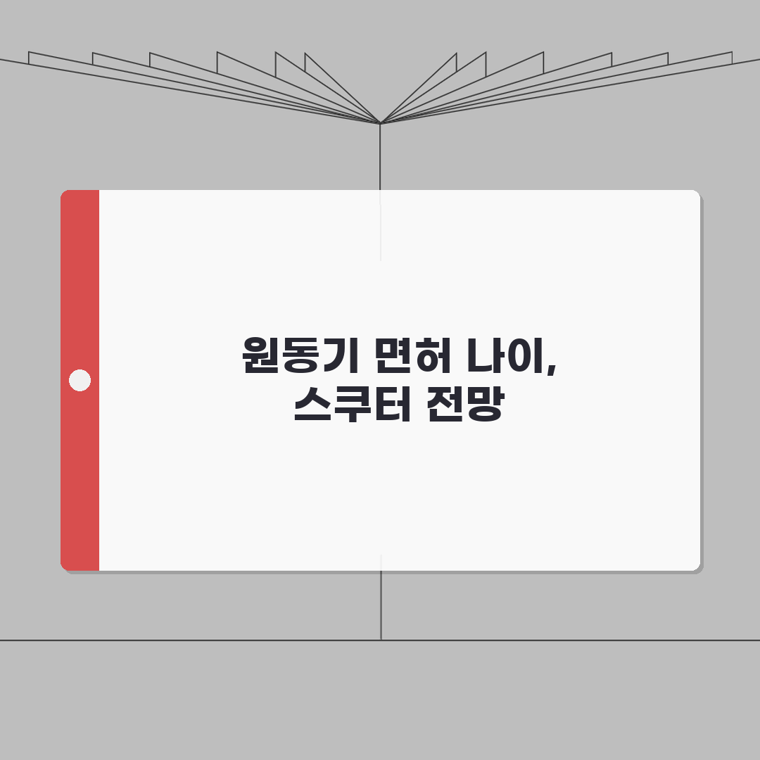 원동기 면허 취득 나이 | 50cc 스쿠터 면허 취득 연령 A to Z: 20세부터 취득