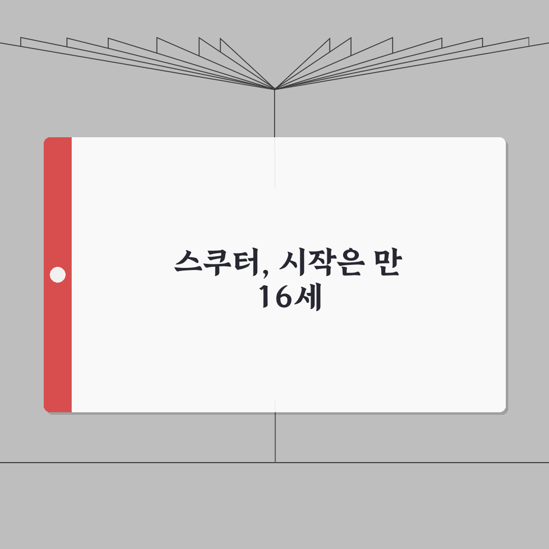 원동기 면허 취득 나이 | 50cc 스쿠터 면허 취득 연령 A to Z: 20세부터 취득
